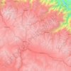 Mapa topográfico Cordillera Carabaya, altitud, relieve